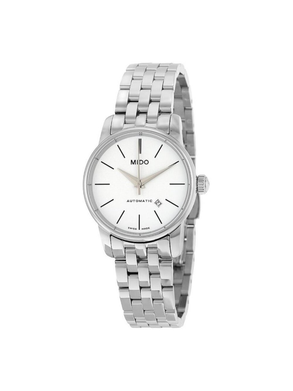 NWT Mido Baroncelli Automatic White Dial Stainless Steel Ladies Watch
